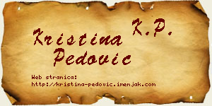 Kristina Pedović vizit kartica